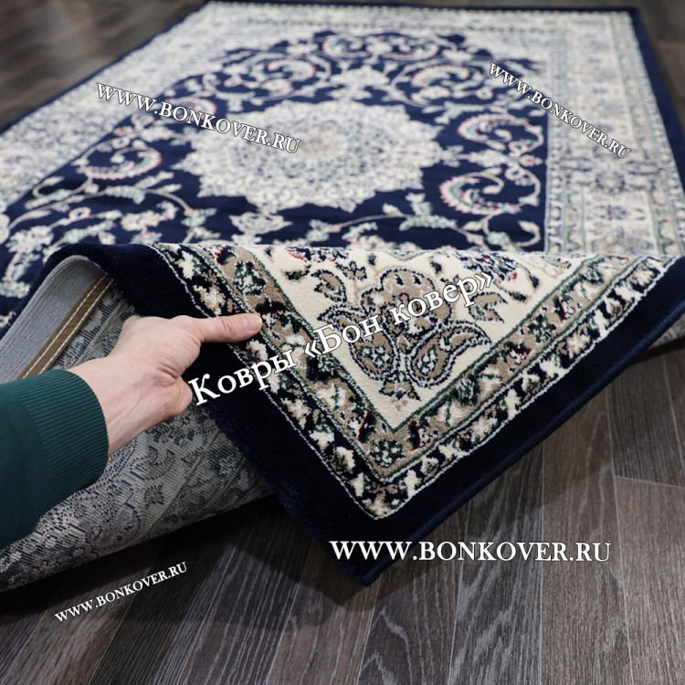 Ковер Для Гостиной Дизайн 30837 Темно-Синий