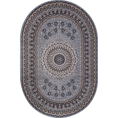Ковер Sierra D504 BLUE-BROWN 2 Овал
